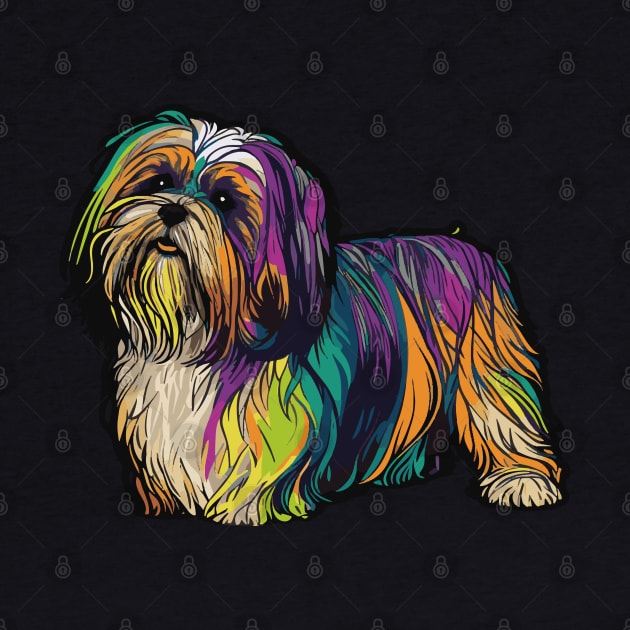Lhasa Apso Dog Art by The Image Wizard